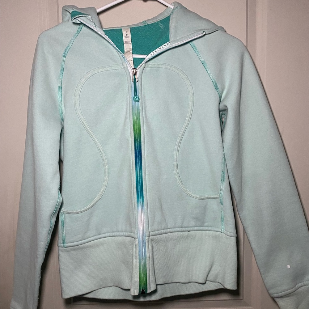 Mint Green Zip-Up Hoodie